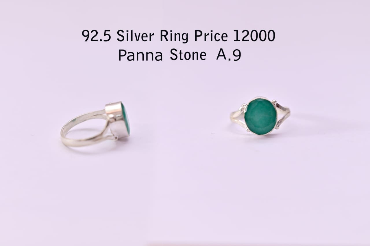 Gem Stone Ring Real Panna at Rs 5999 | Emerald Rings in Jaipur | ID:  2850145201712